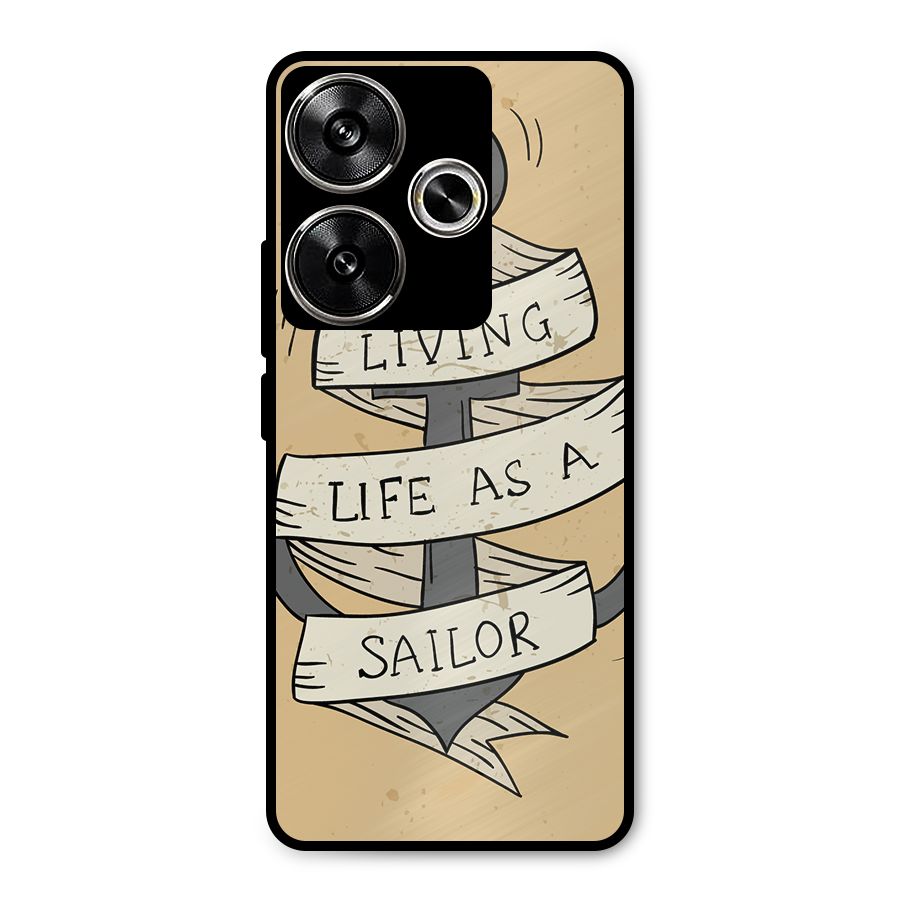 Old School Anchor Metal Back Case for Poco F6
