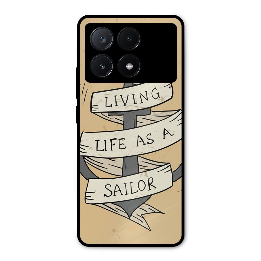Old School Anchor Metal Back Case for Poco X6 Pro