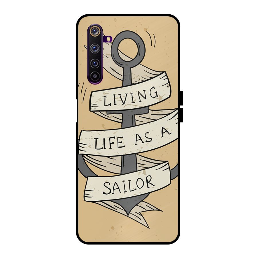 Old School Anchor Metal Back Case for Realme 6 Pro