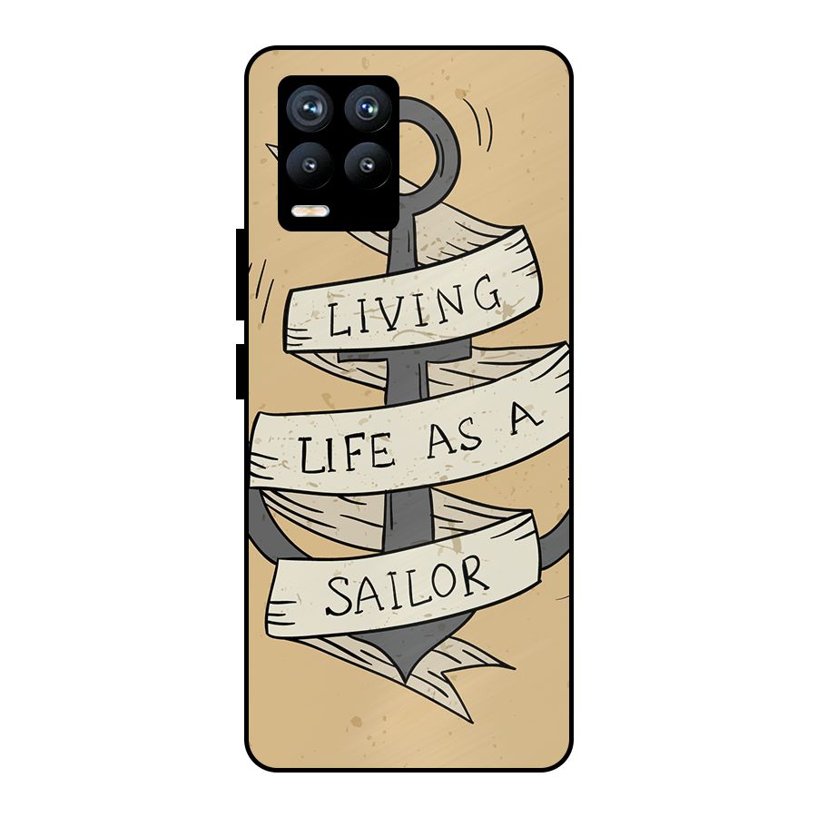 Old School Anchor Metal Back Case for Realme 8