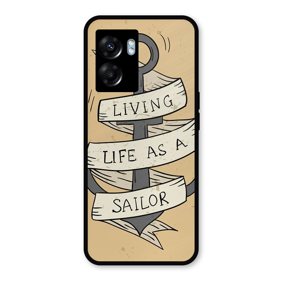 Old School Anchor Metal Back Case for Realme Narzo 50 5G