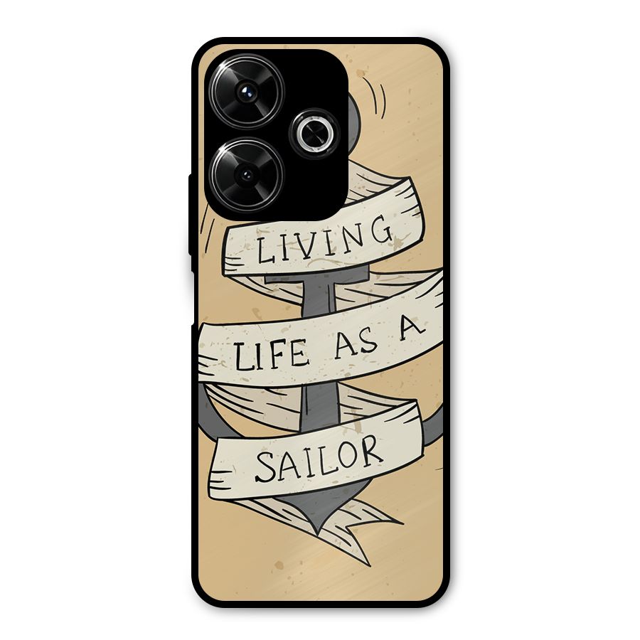 Old School Anchor Metal Back Case for Redmi 13 5G