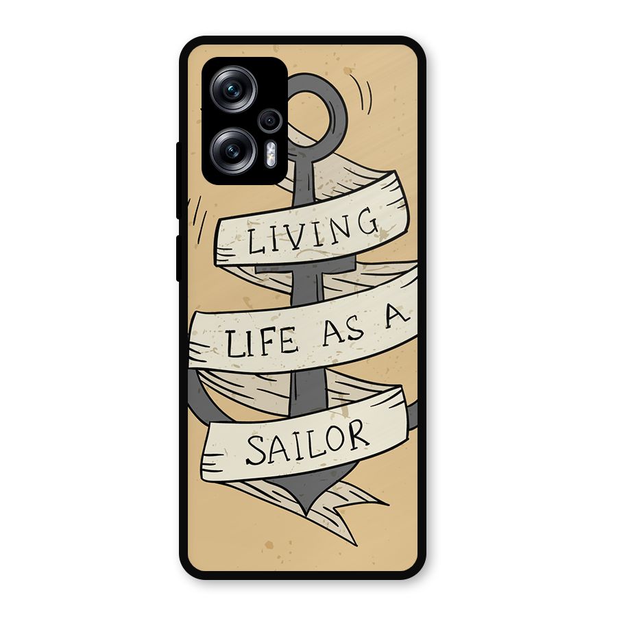 Old School Anchor Metal Back Case for Redmi K50i