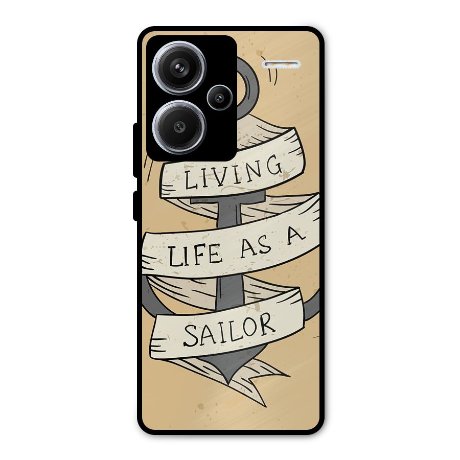 Old School Anchor Metal Back Case for Redmi Note 13 Pro Plus