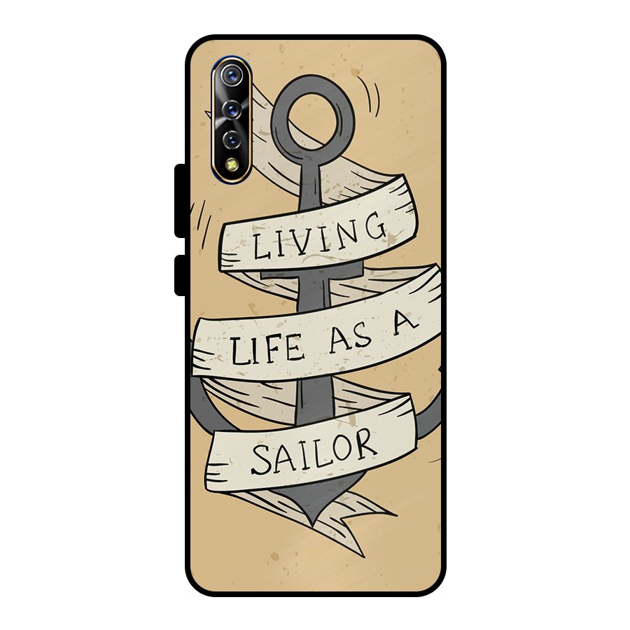 Old School Anchor Metal Back Case for Vivo S1