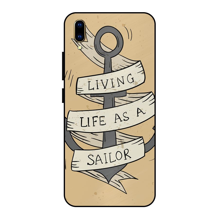 Old School Anchor Metal Back Case for Vivo V11 Pro