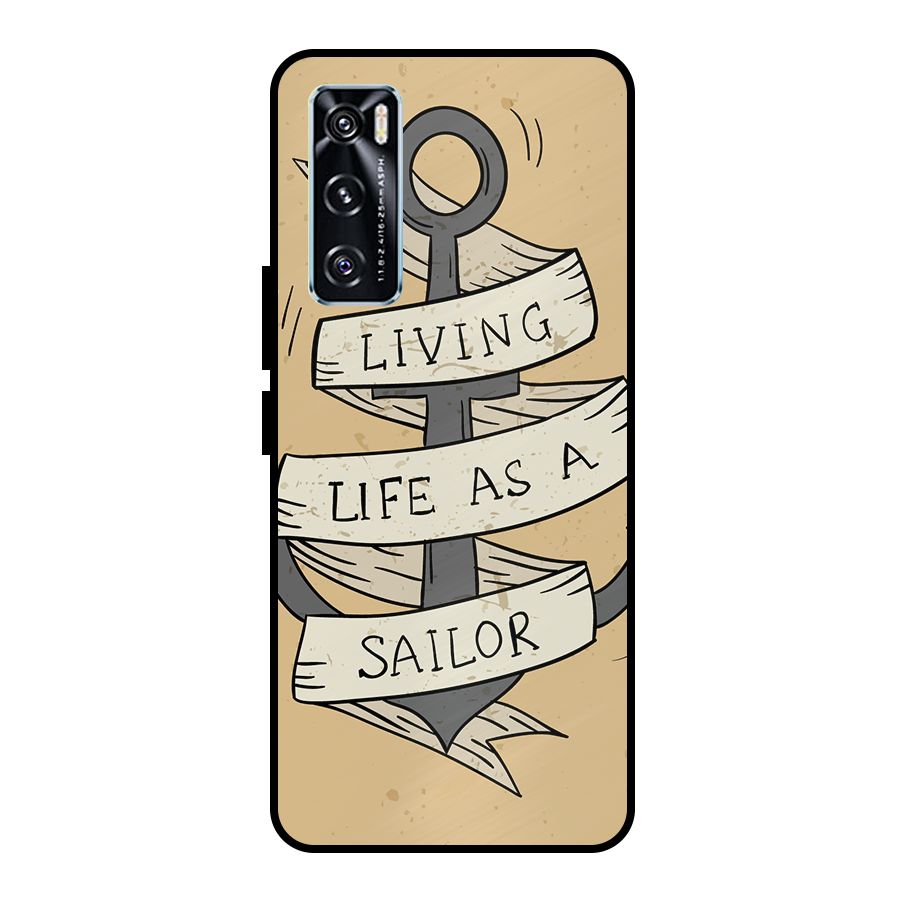 Old School Anchor Metal Back Case for Vivo V20 SE