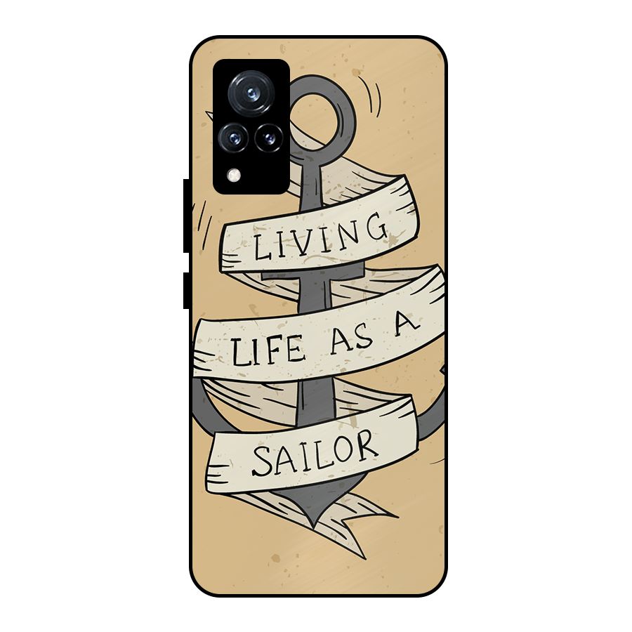 Old School Anchor Metal Back Case for Vivo V21 5G