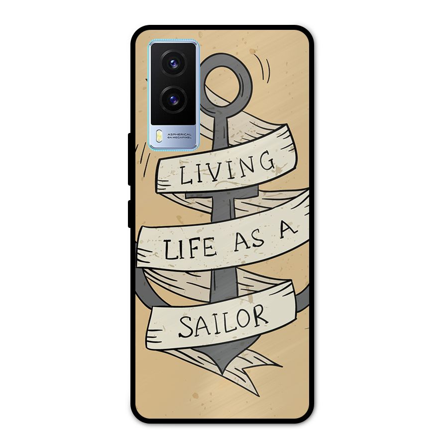Old School Anchor Metal Back Case for Vivo V21e 5G