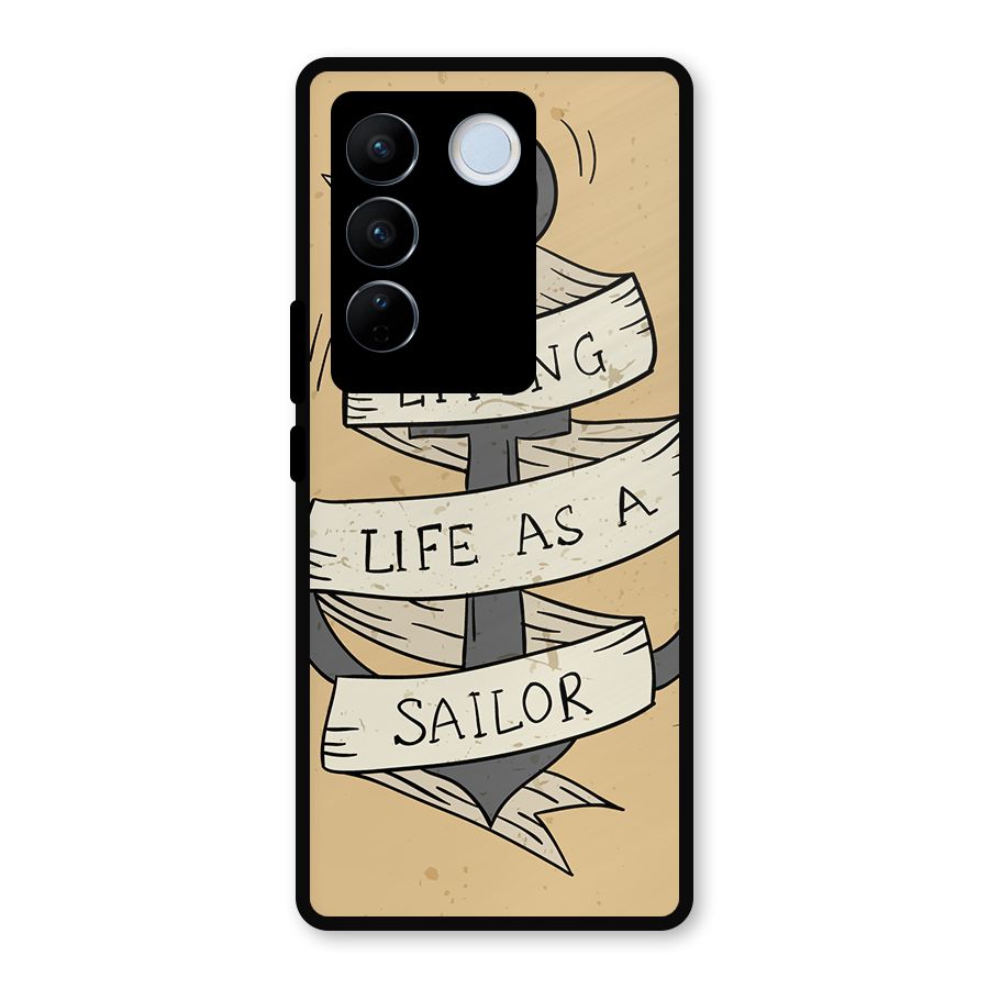 Old School Anchor Metal Back Case for Vivo V27