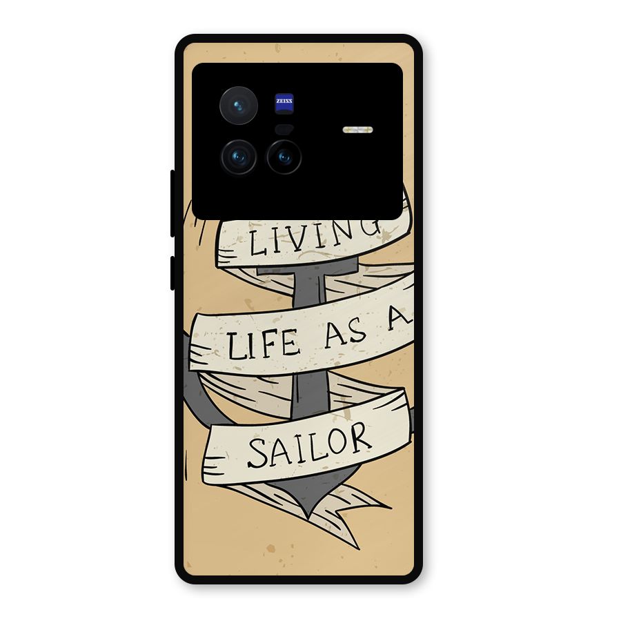 Old School Anchor Metal Back Case for Vivo X80