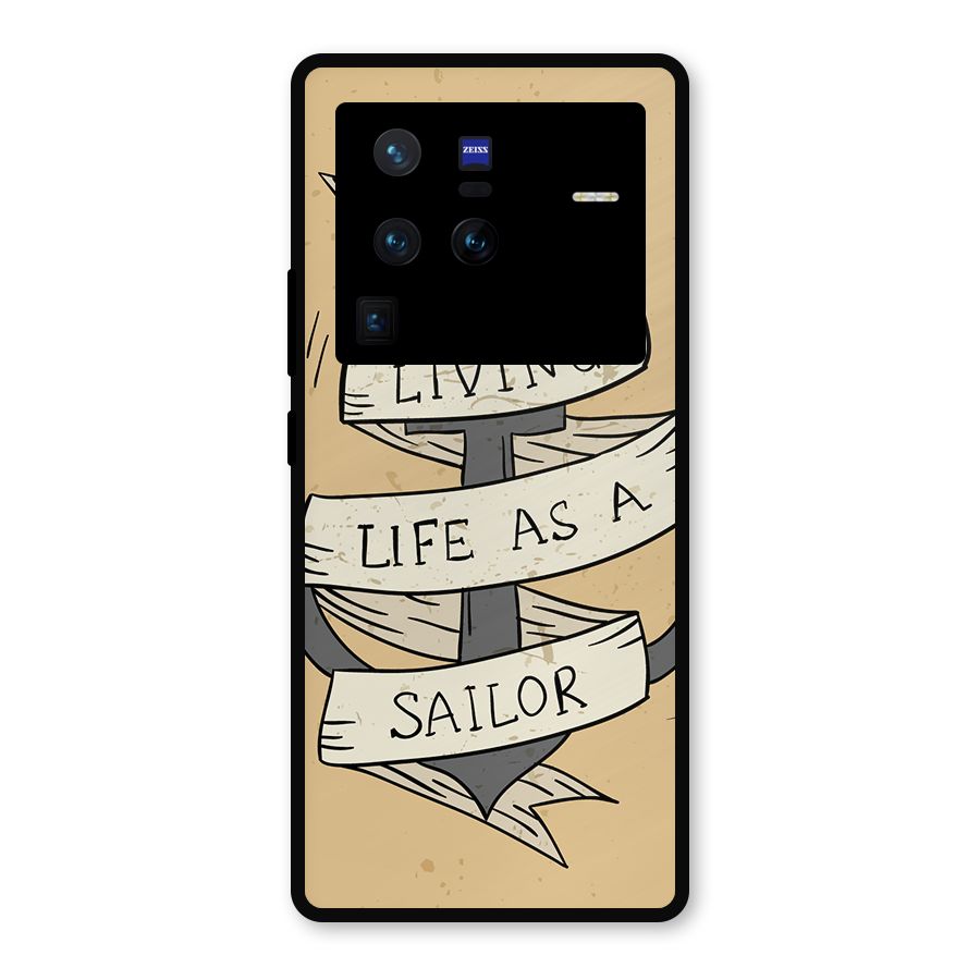 Old School Anchor Metal Back Case for Vivo X80 Pro