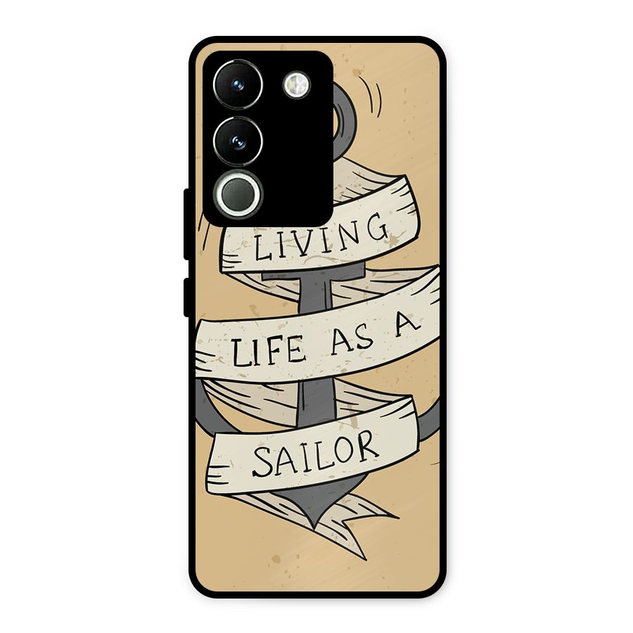Old School Anchor Metal Back Case for Vivo Y200