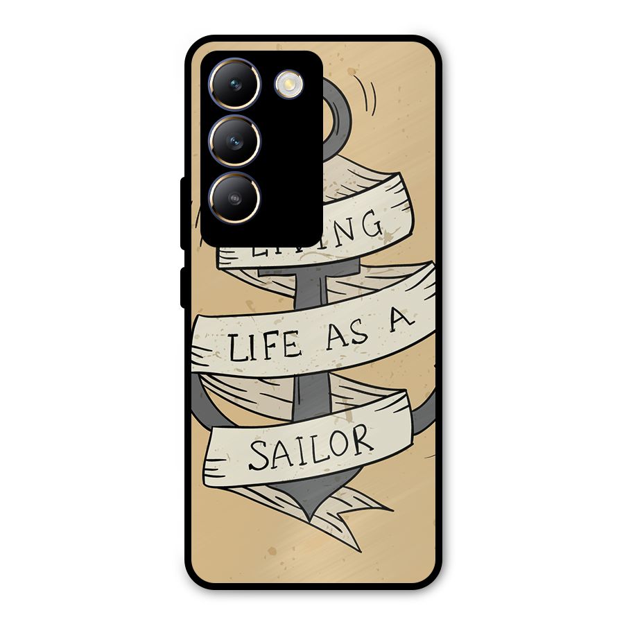 Old School Anchor Metal Back Case for Vivo Y200e