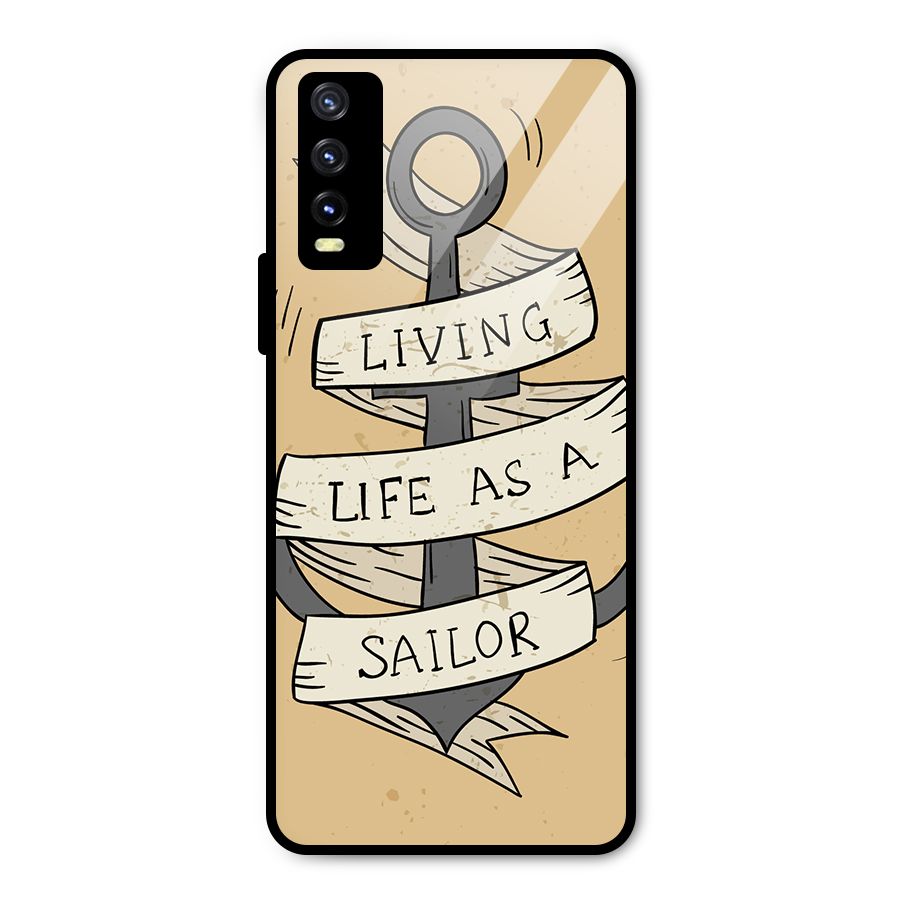 Old School Anchor Metal Back Case for Vivo Y20g
