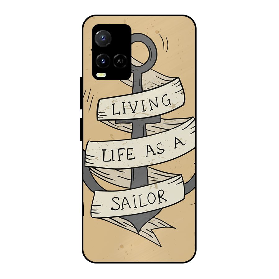 Old School Anchor Metal Back Case for Vivo Y21