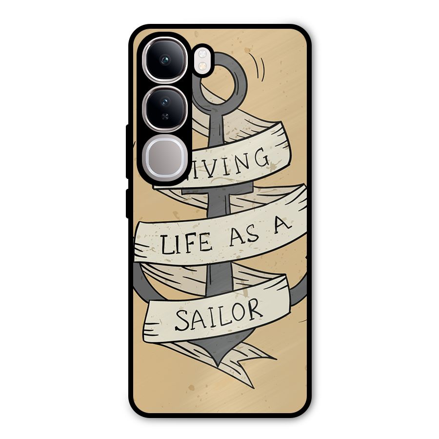 Old School Anchor Metal Back Case for Vivo Y300