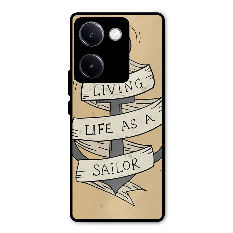 Old School Anchor Metal Back Case for Vivo Y300 Plus
