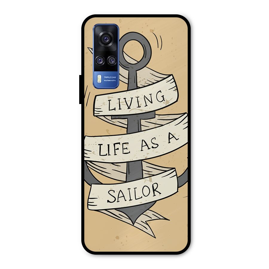 Old School Anchor Metal Back Case for Vivo Y31