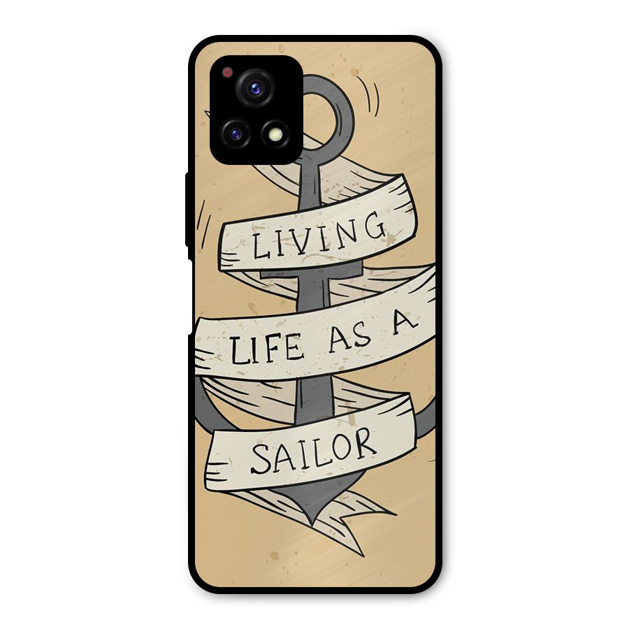 Old School Anchor Metal Back Case for Vivo Y72 5G