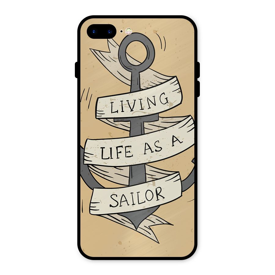 Old School Anchor Metal Back Case for iPhone 8 Plus