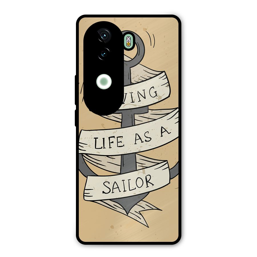 Old School Anchor Metal Back Case for iQOO Z9s