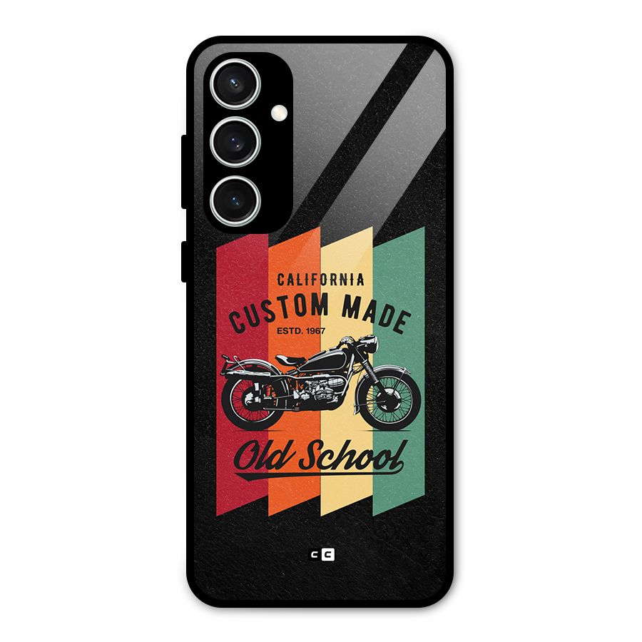 Old School Bike Glass Back Case for Galaxy S23 FE