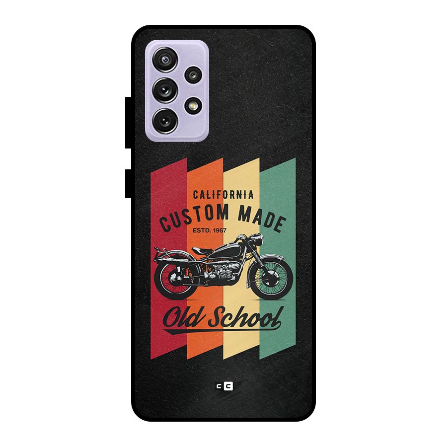 Old School Bike Metal Back Case for Galaxy A72