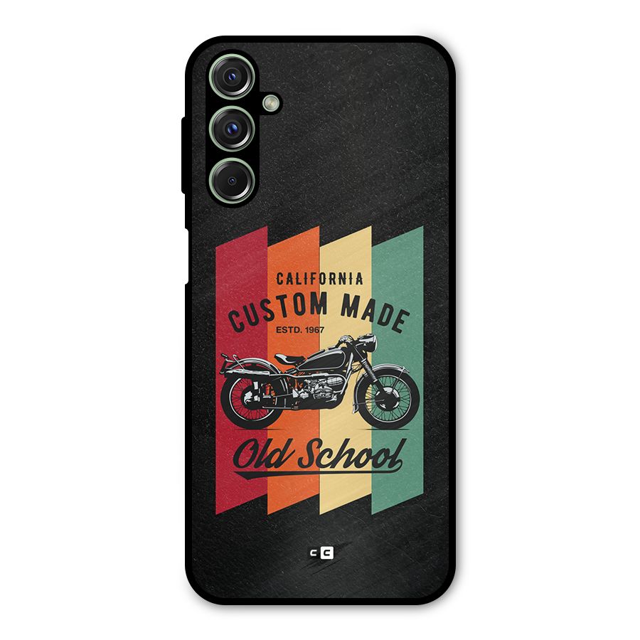 Old School Bike Metal Back Case for Galaxy F34
