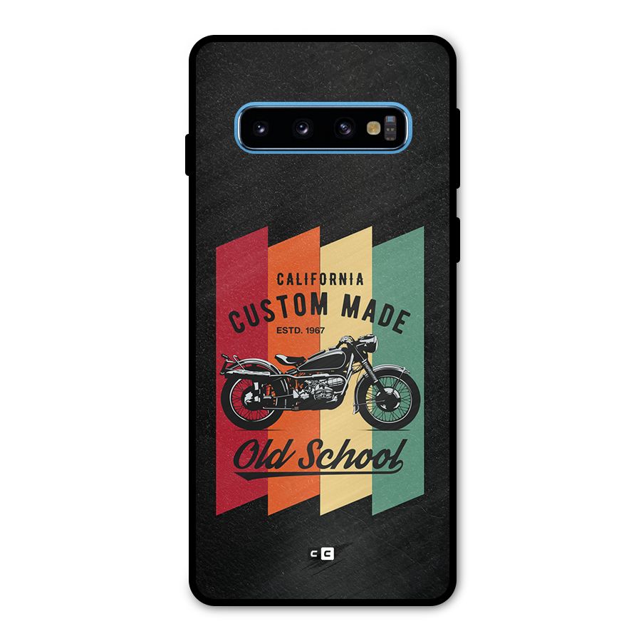 Old School Bike Metal Back Case for Galaxy S10