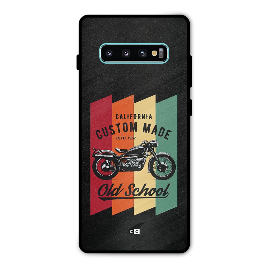 Old School Bike Metal Back Case for Galaxy S10 Plus
