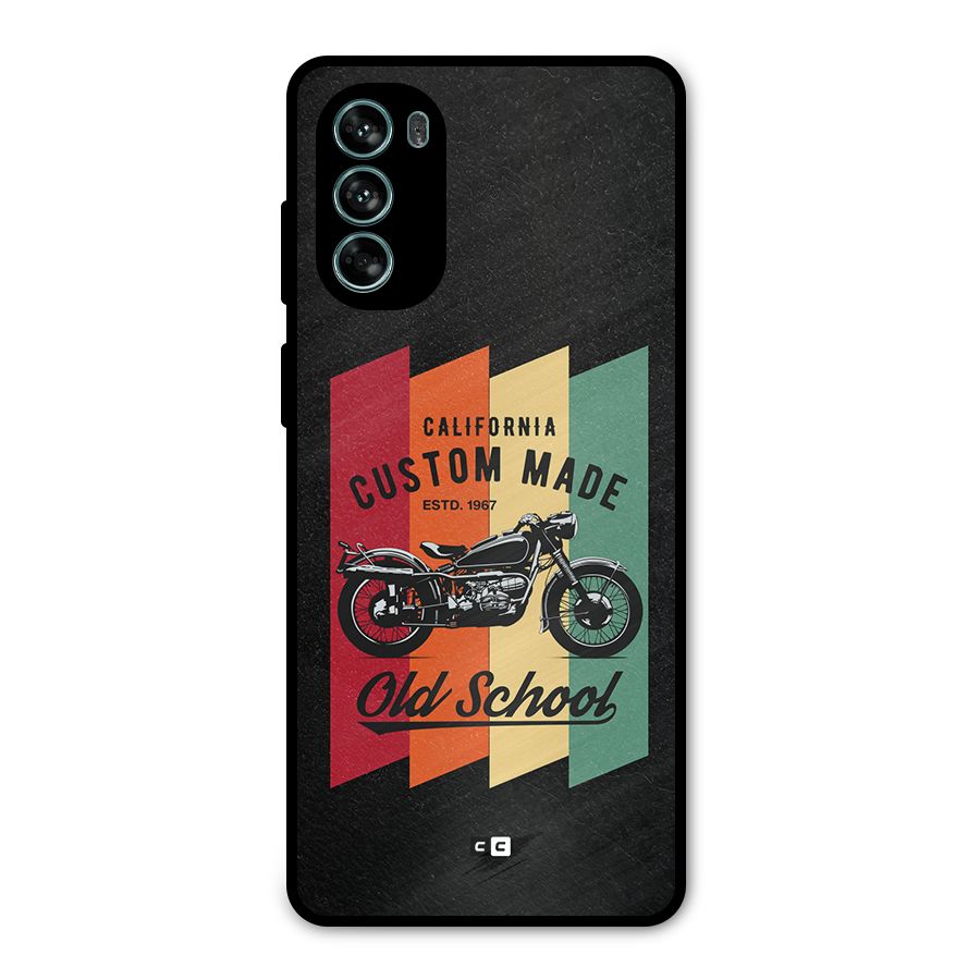 Old School Bike Metal Back Case for Moto G62