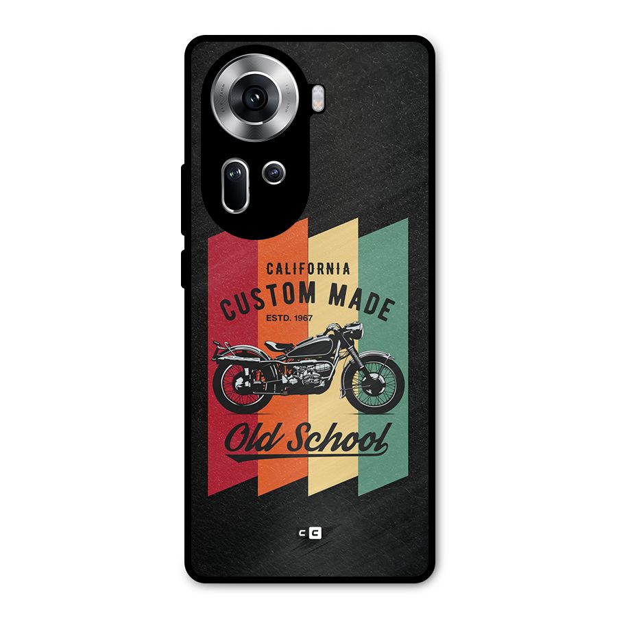 Old School Bike Metal Back Case for Oppo Reno11 5G