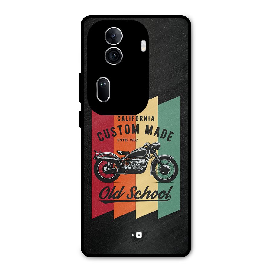 Old School Bike Metal Back Case for Oppo Reno11 Pro 5G