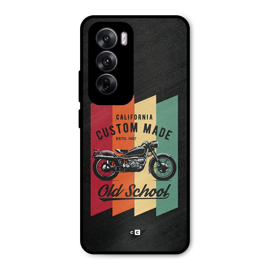 Old School Bike Metal Back Case for Oppo Reno12