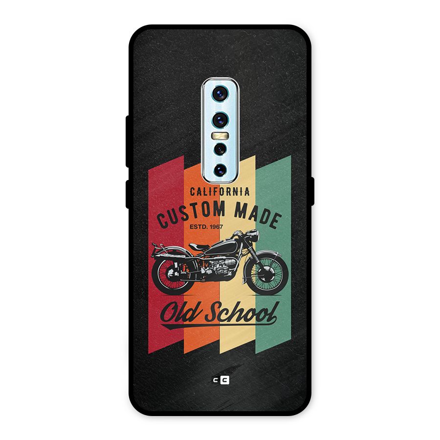 Old School Bike Metal Back Case for Vivo V17 Pro