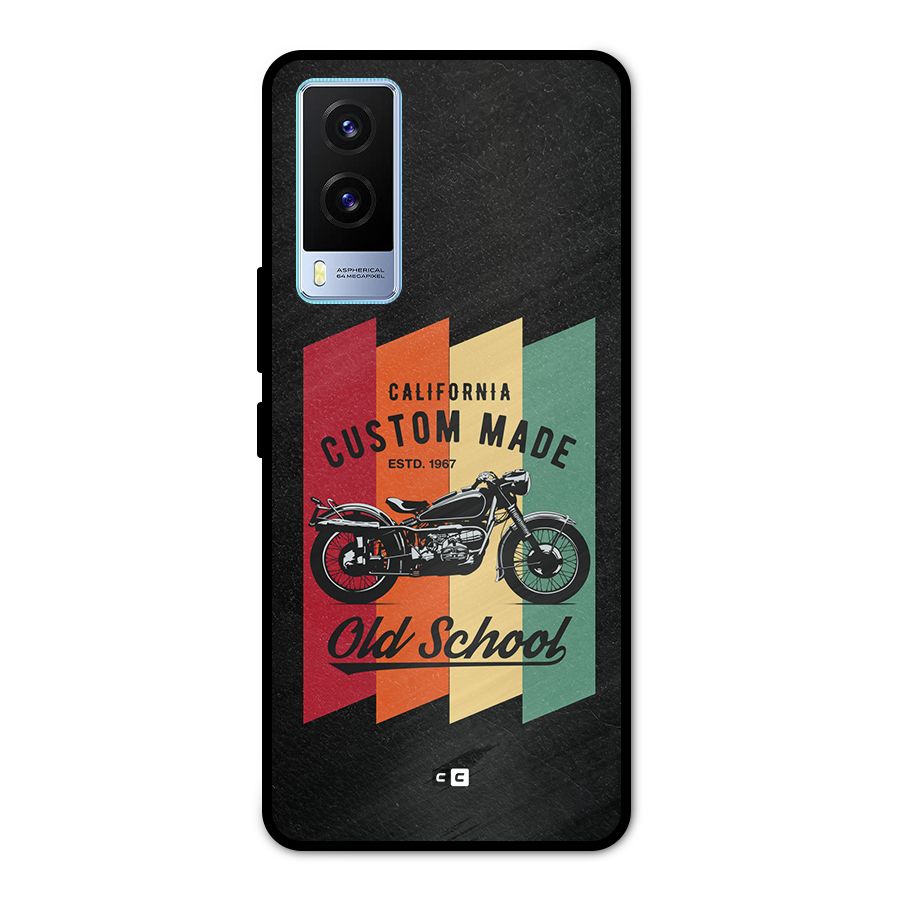Old School Bike Metal Back Case for Vivo V21e 5G