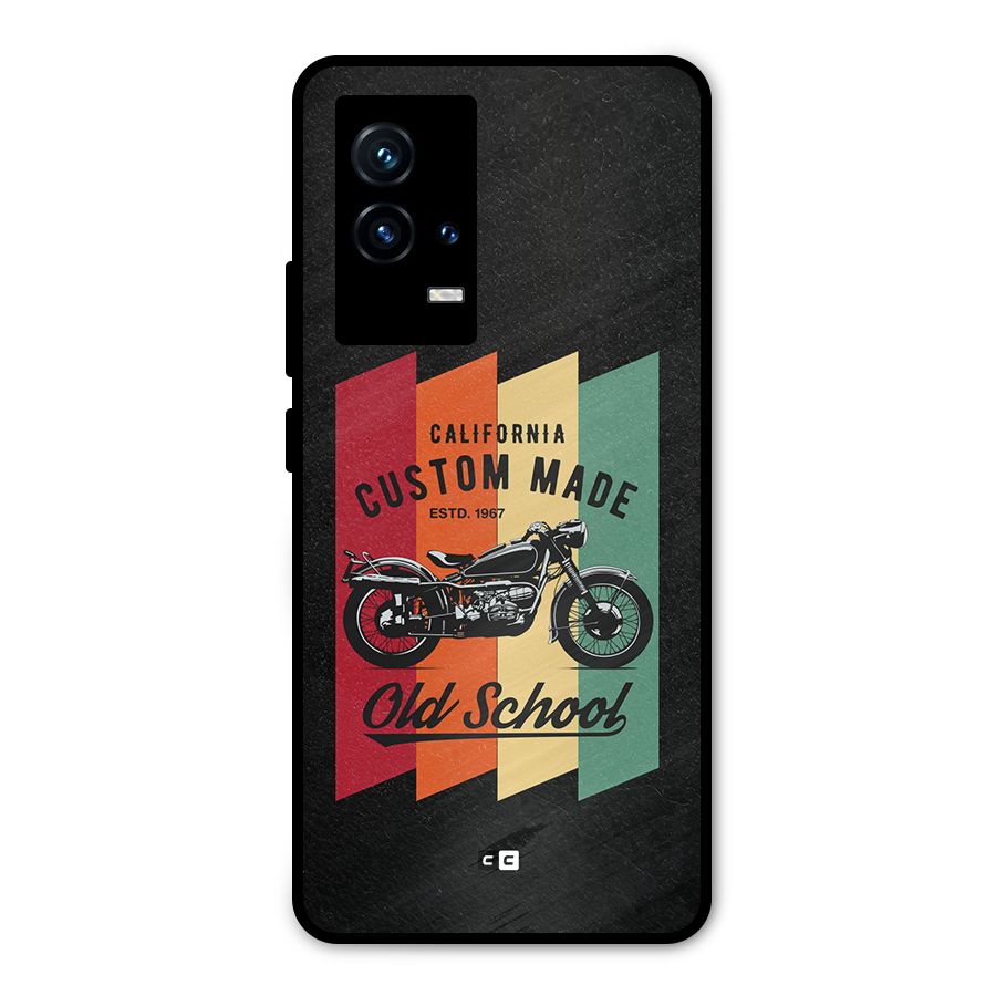 Old School Bike Metal Back Case for iQOO 9 5G