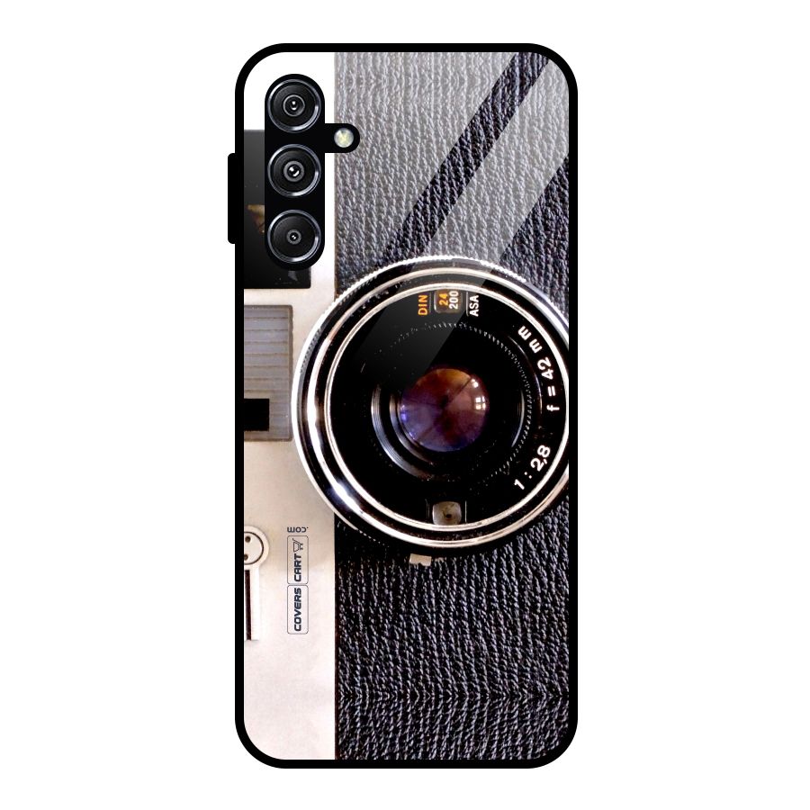 Old School Camera Glass Back Case for Galaxy M34 5G