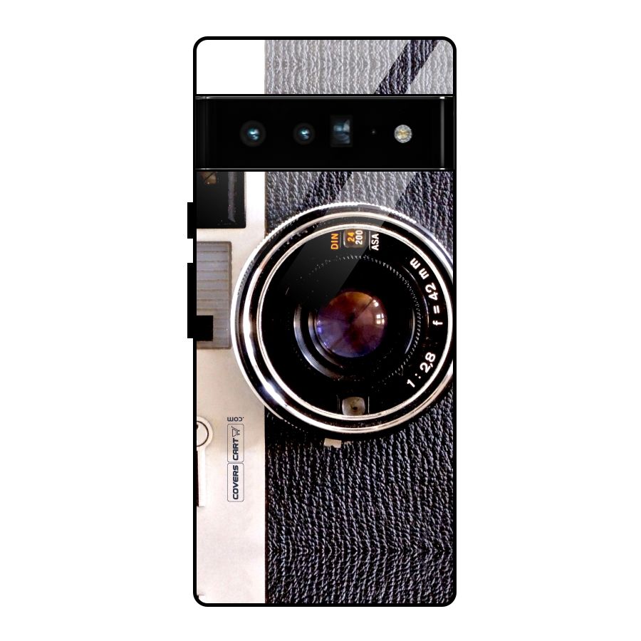 Old School Camera Glass Back Case for Google Pixel 6 Pro