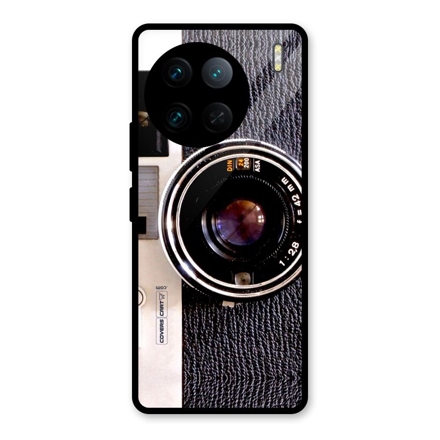 Old School Camera Glass Back Case for Vivo X90 Pro