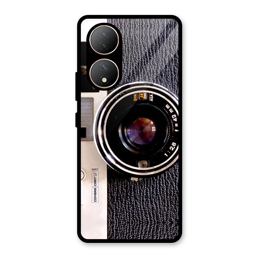 Old School Camera Glass Back Case for Vivo Y100A