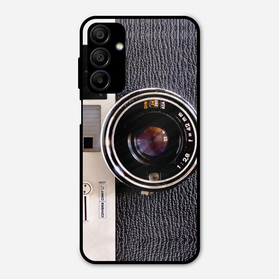 Old School Camera Metal Back Case for Galaxy A15 5G
