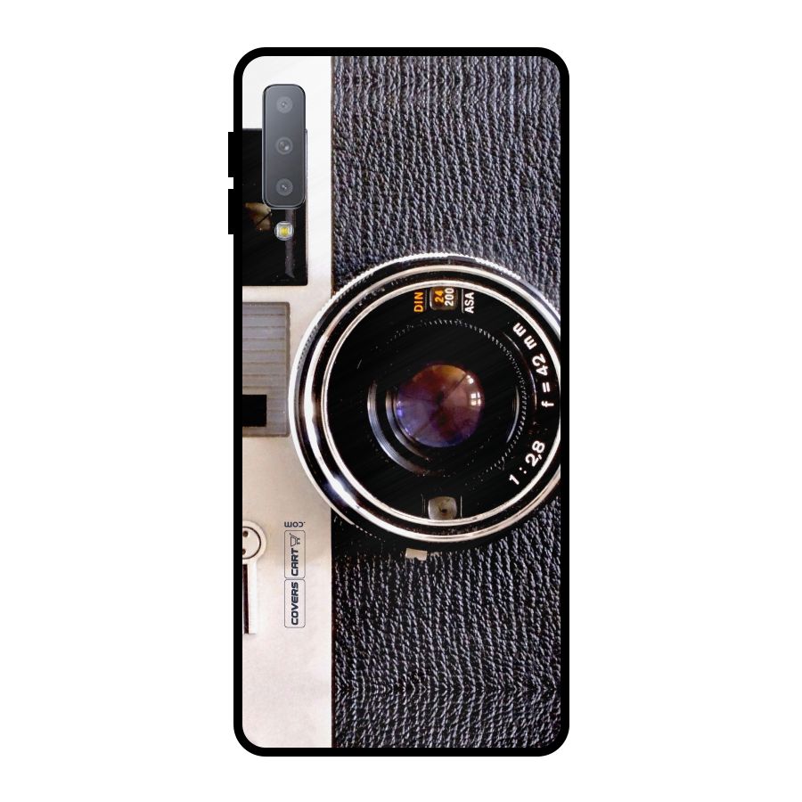 Old School Camera Metal Back Case for Galaxy A7 (2018)