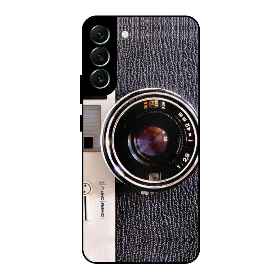 Old School Camera Metal Back Case for Galaxy S22 Plus 5G
