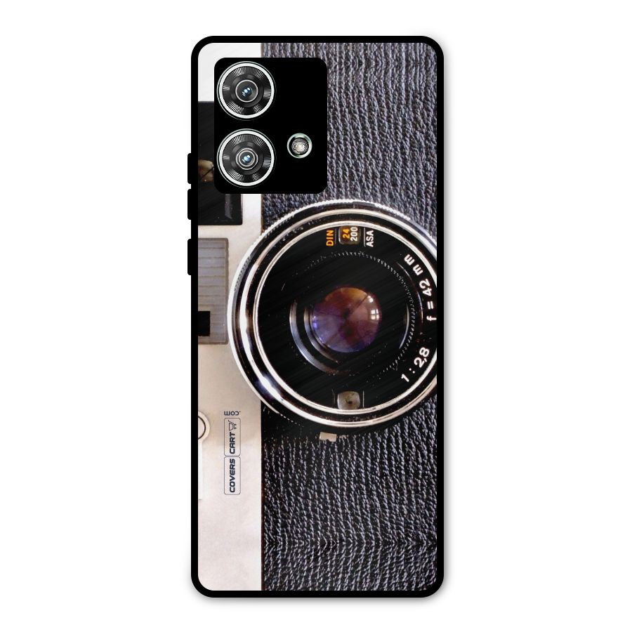 Old School Camera Metal Back Case for Motorola Edge 40 Neo