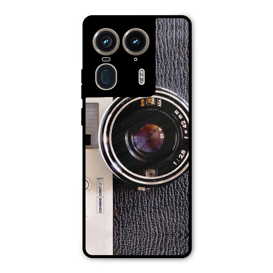 Old School Camera Metal Back Case for Motorola Edge 50 Ultra