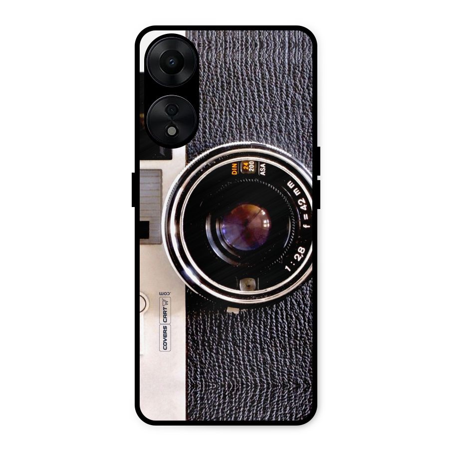 Old School Camera Metal Back Case for Oppo A78 5G