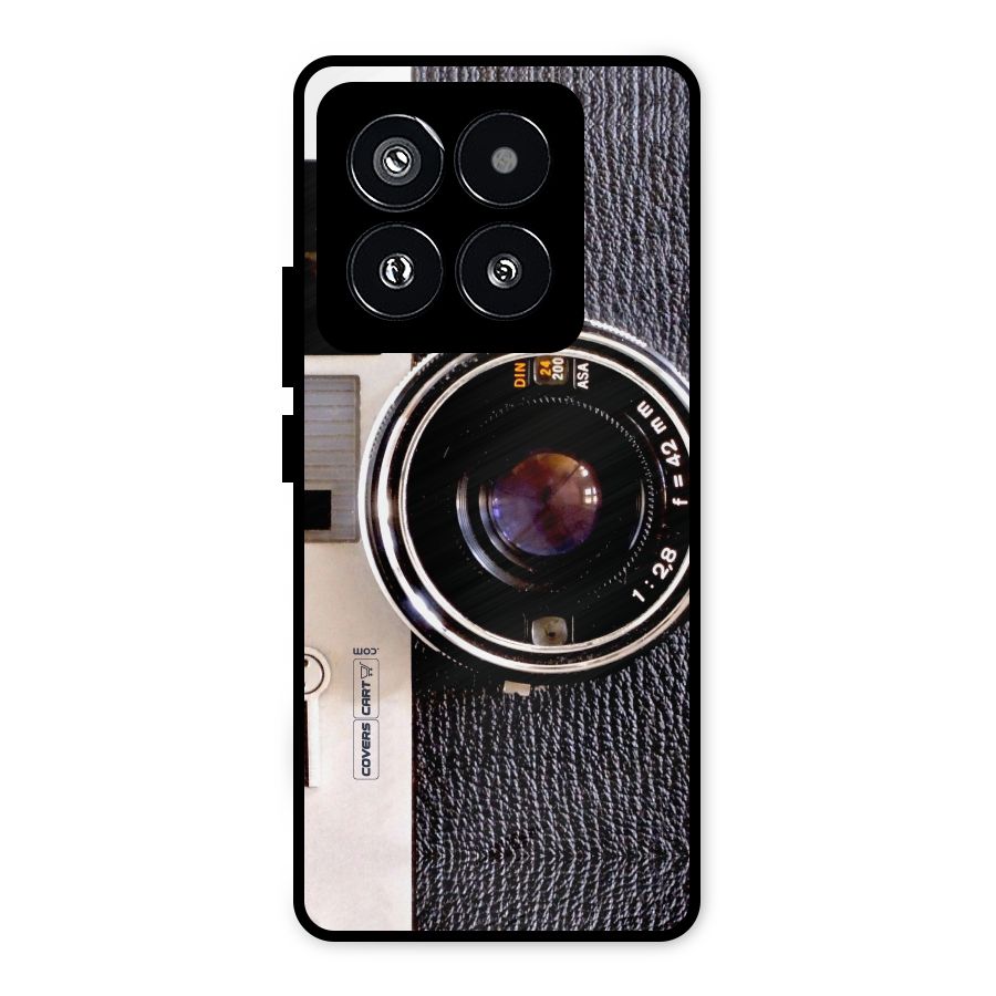 Old School Camera Metal Back Case for Xiaomi 14 Pro