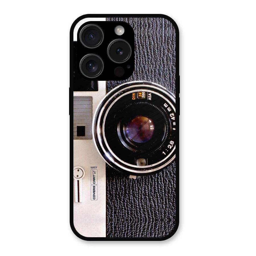Old School Camera Metal Back Case for iPhone 15 Pro